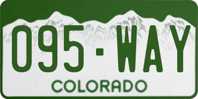 CO license plate 095WAY