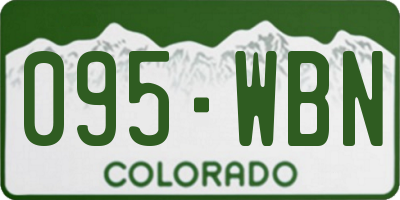 CO license plate 095WBN