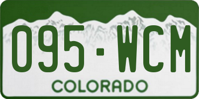 CO license plate 095WCM