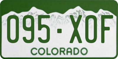 CO license plate 095XOF