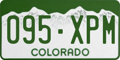 CO license plate 095XPM