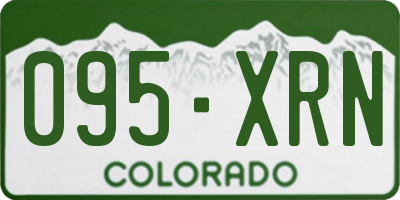 CO license plate 095XRN