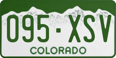 CO license plate 095XSV