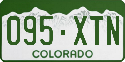 CO license plate 095XTN