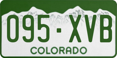 CO license plate 095XVB