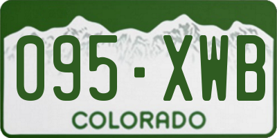 CO license plate 095XWB