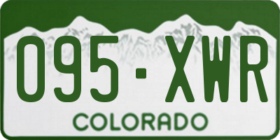 CO license plate 095XWR