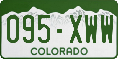 CO license plate 095XWW