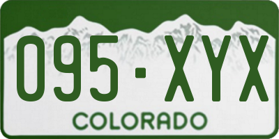 CO license plate 095XYX