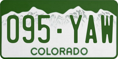 CO license plate 095YAW
