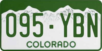 CO license plate 095YBN