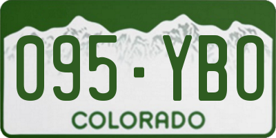 CO license plate 095YBO