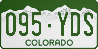 CO license plate 095YDS