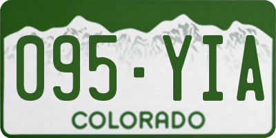 CO license plate 095YIA