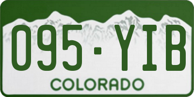 CO license plate 095YIB