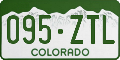 CO license plate 095ZTL
