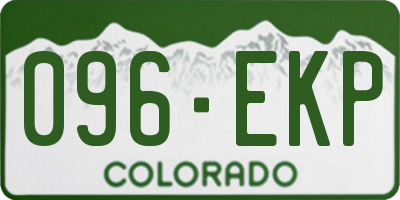 CO license plate 096EKP