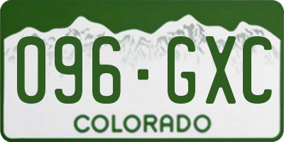 CO license plate 096GXC