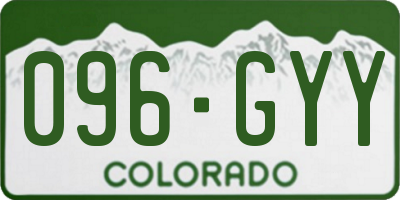 CO license plate 096GYY