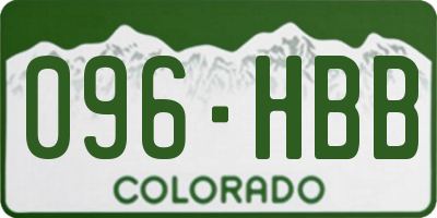 CO license plate 096HBB