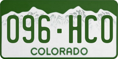 CO license plate 096HCO