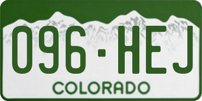CO license plate 096HEJ