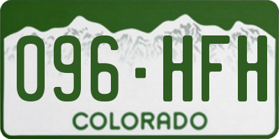 CO license plate 096HFH