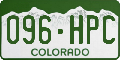 CO license plate 096HPC