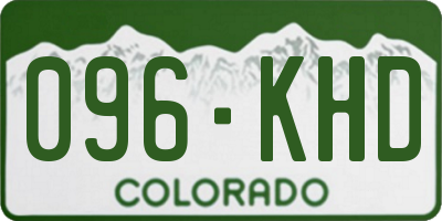 CO license plate 096KHD