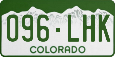 CO license plate 096LHK