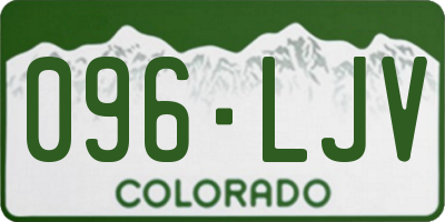 CO license plate 096LJV