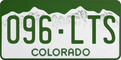 CO license plate 096LTS