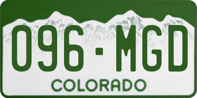 CO license plate 096MGD