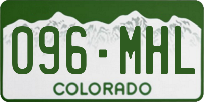 CO license plate 096MHL