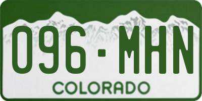 CO license plate 096MHN