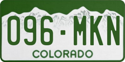 CO license plate 096MKN
