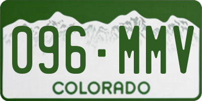 CO license plate 096MMV
