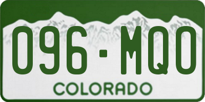 CO license plate 096MQO