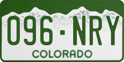 CO license plate 096NRY