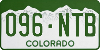 CO license plate 096NTB