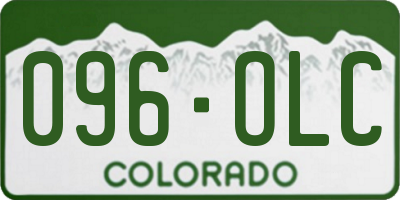 CO license plate 096OLC