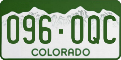 CO license plate 096OQC