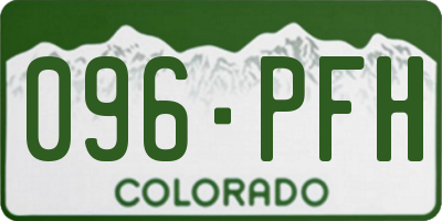 CO license plate 096PFH