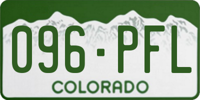 CO license plate 096PFL