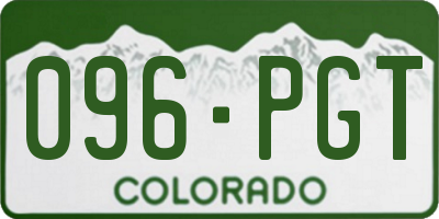 CO license plate 096PGT