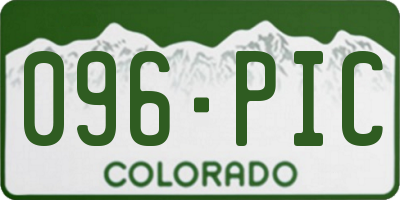 CO license plate 096PIC