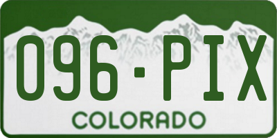 CO license plate 096PIX