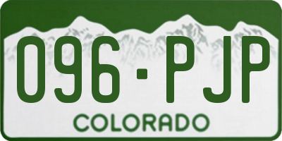 CO license plate 096PJP