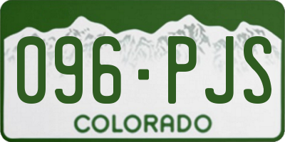 CO license plate 096PJS
