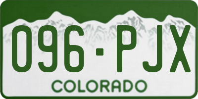 CO license plate 096PJX